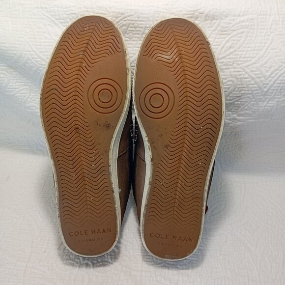 Cole Haan Suede Penny Loafers Size 11.5M Casual Slip-On Shoes Mens Brown & Navy main image 5